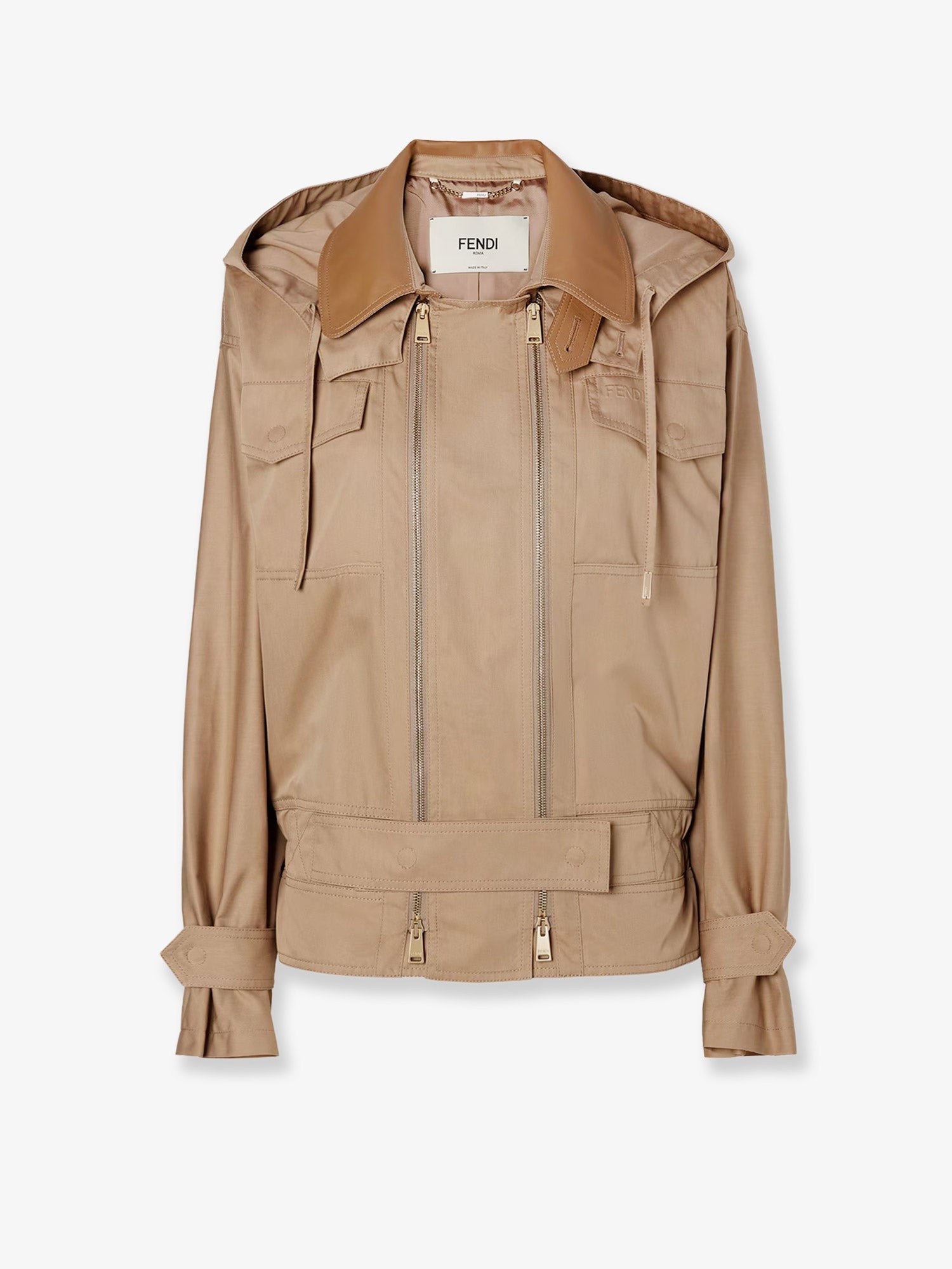 Discover the authentic Fendi women's Cotton jacket in Orzo