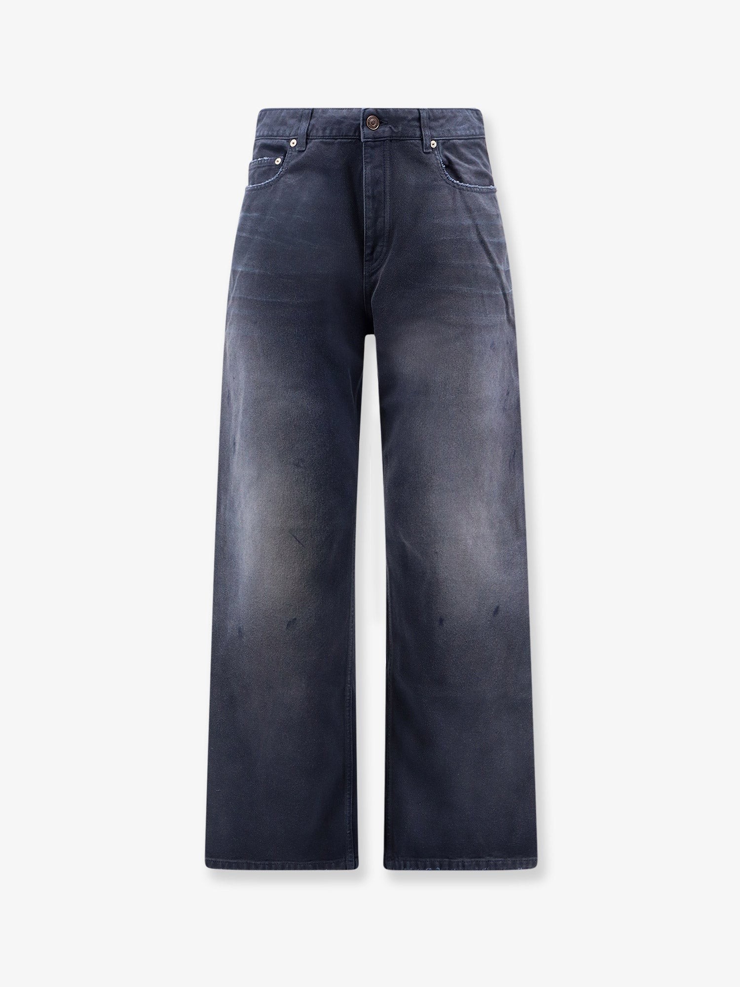 Discover the authentic Balenciaga men's Cotton jeans in NAVY/DIRTY DARK BLUE