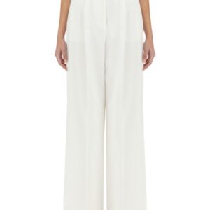 Refresh your wardrobe with the Givenchy women's COTTON PLEATED PANTS in White