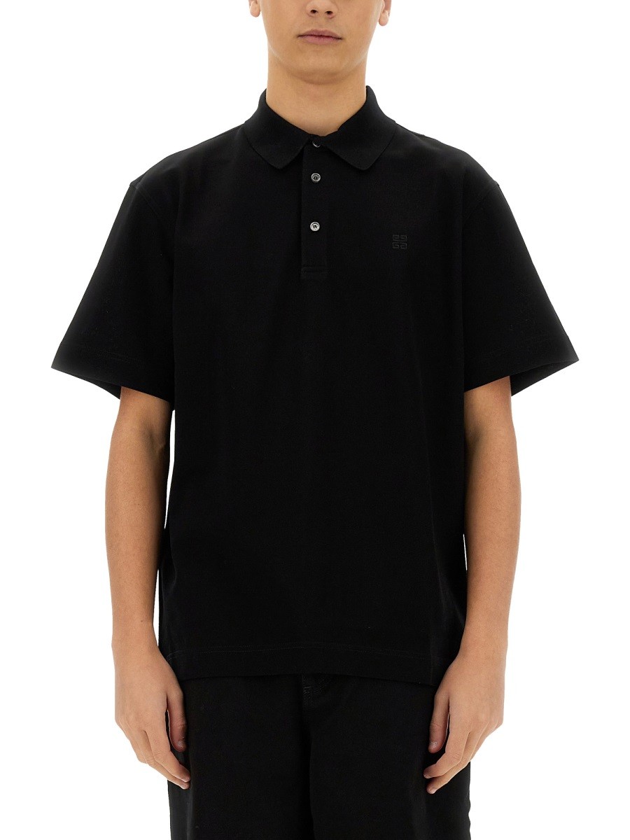 Discover the authentic Givenchy men's COTTON POLO in Black