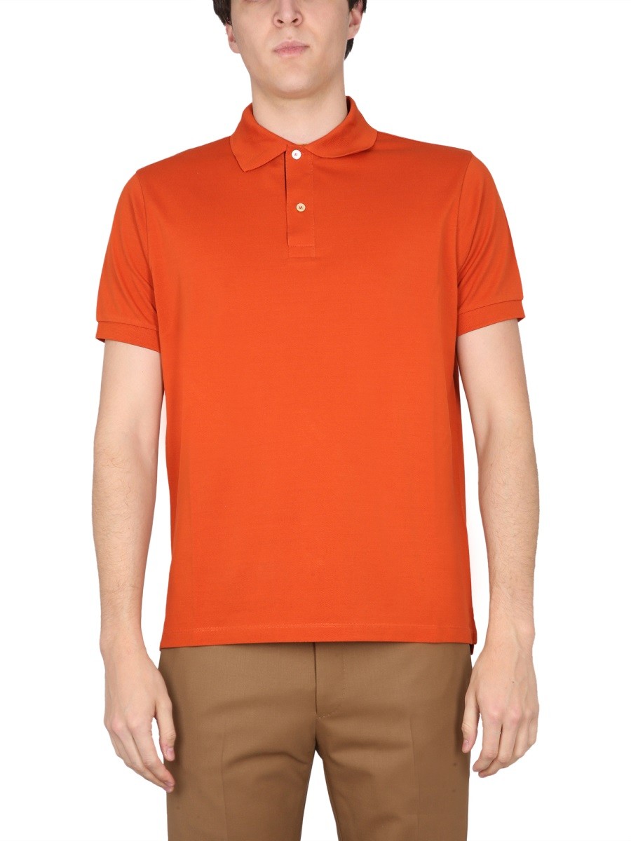 Discover the authentic PAUL SMITH men's COTTON POLO in orange