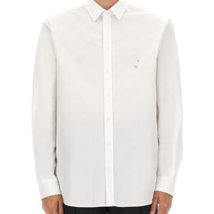 Elevate your look with the Moschino men's COTTON POPLIN SHIRT in White