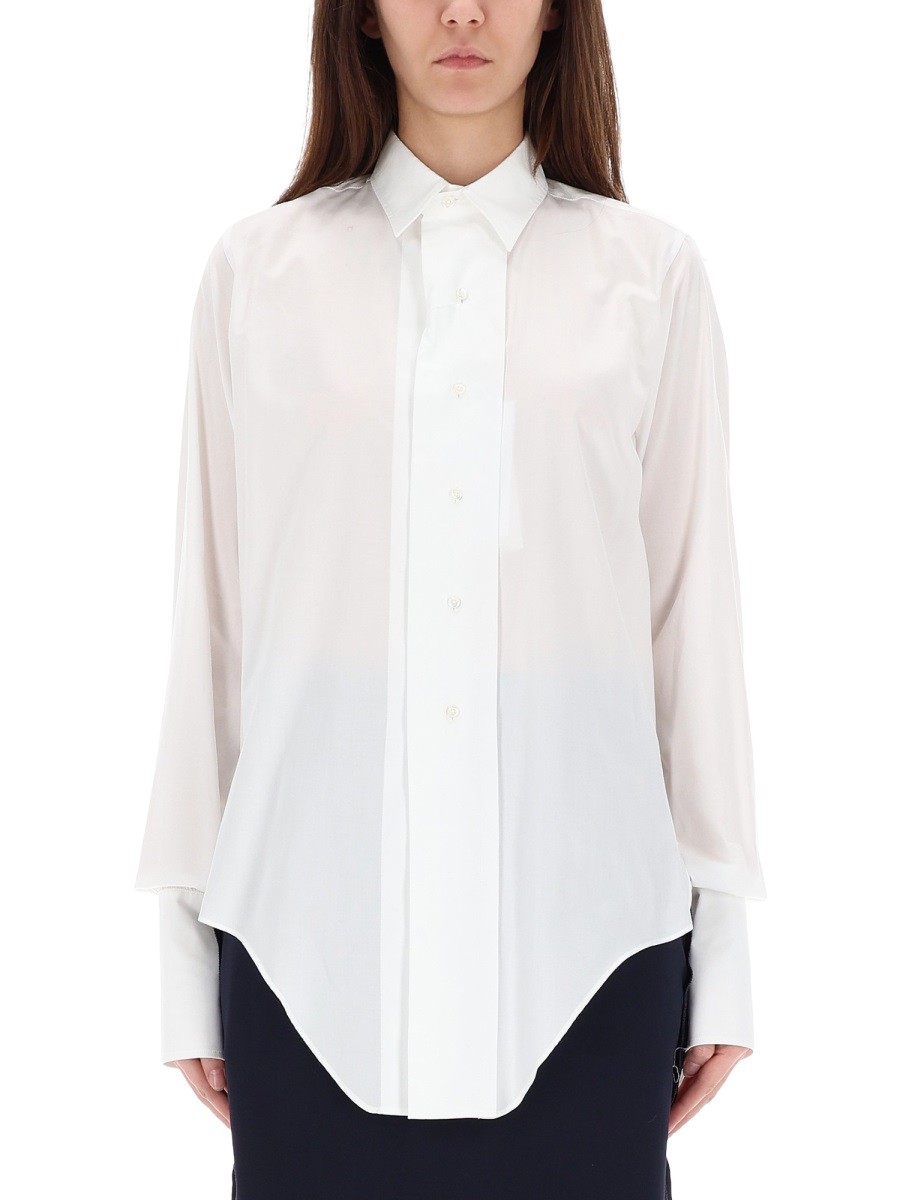 Refresh your wardrobe with the Maison Margiela women's COTTON SHIRT in White