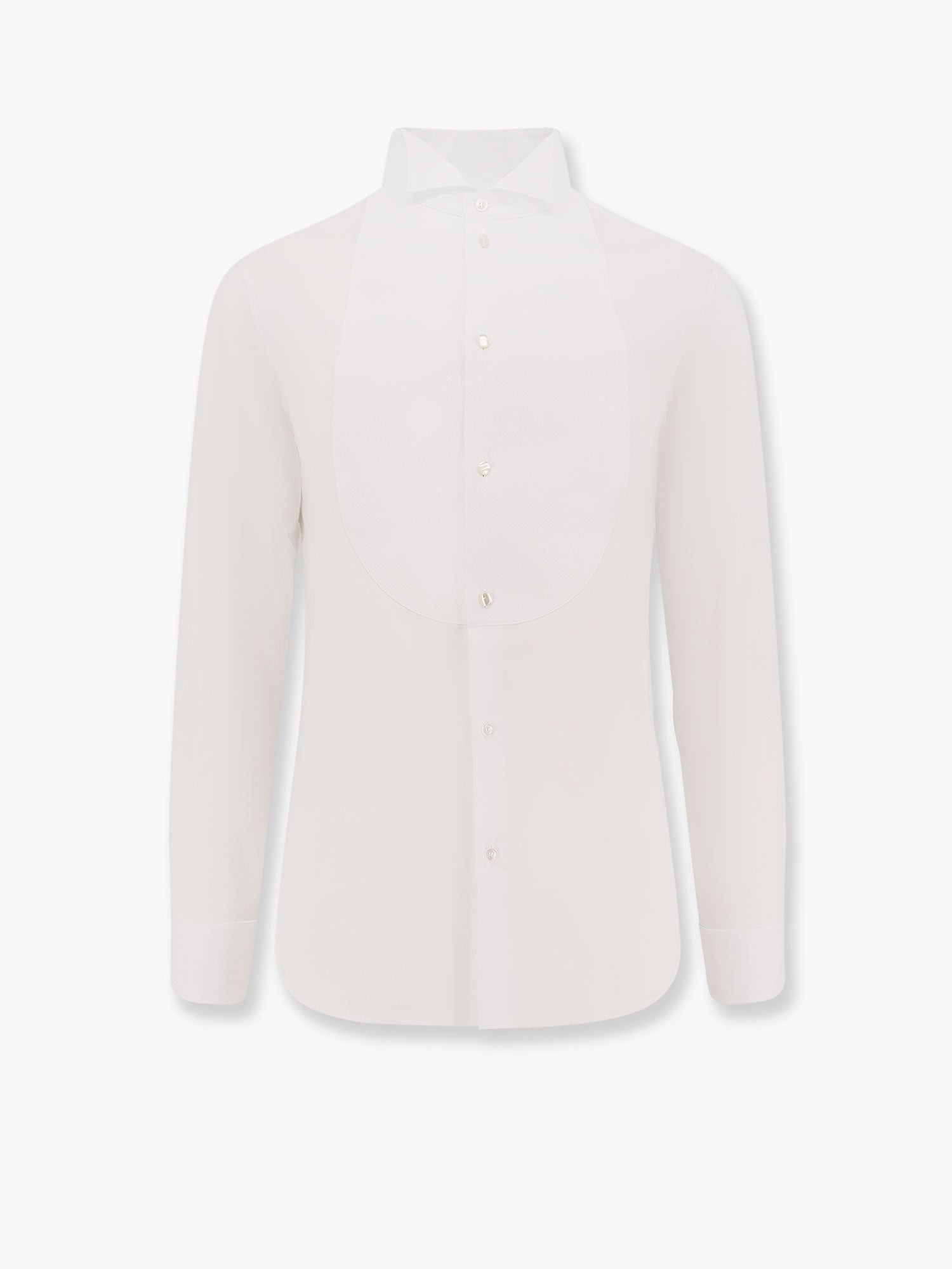 Discover the authentic Giorgio Armani men's Cotton shirt in Optical white