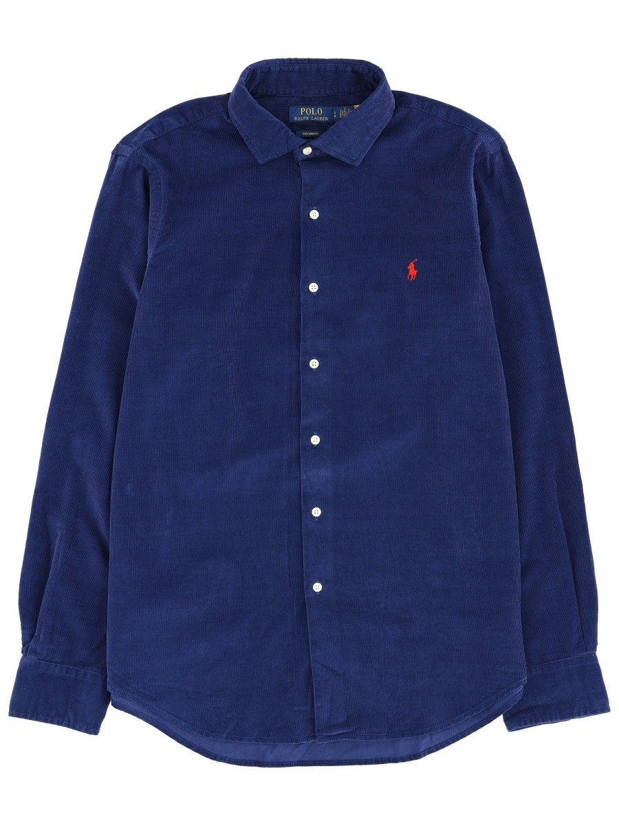 Refresh your wardrobe with the Polo Ralph Lauren men's COTTON SHIRT in Blue