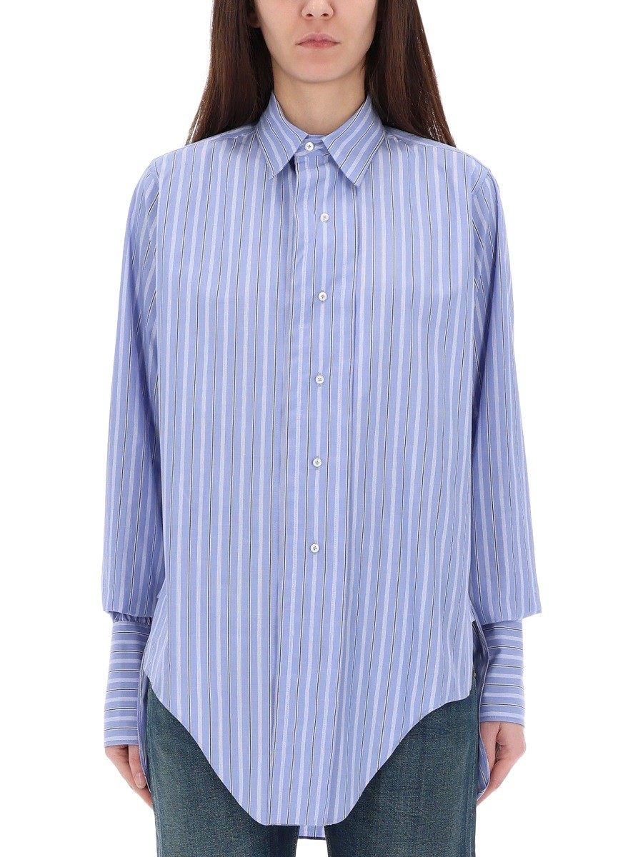 Refresh your wardrobe with the Maison Margiela women's COTTON SHIRT in Blue