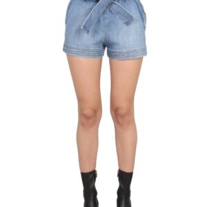 Refresh your wardrobe with the stella mccartney women's COTTON SHORTS in Blue