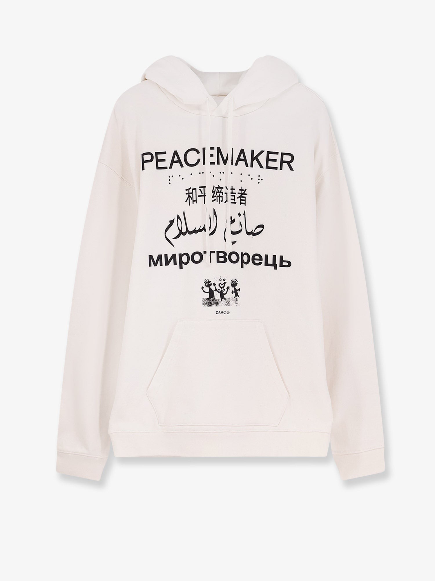 Discover the authentic OAMC PEACEMAKER men's Cotton sweatshirt in White
