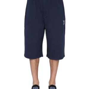 Refresh your wardrobe with the Kenzo men's COTTON SWEATSHIRT SHORTS in Blue