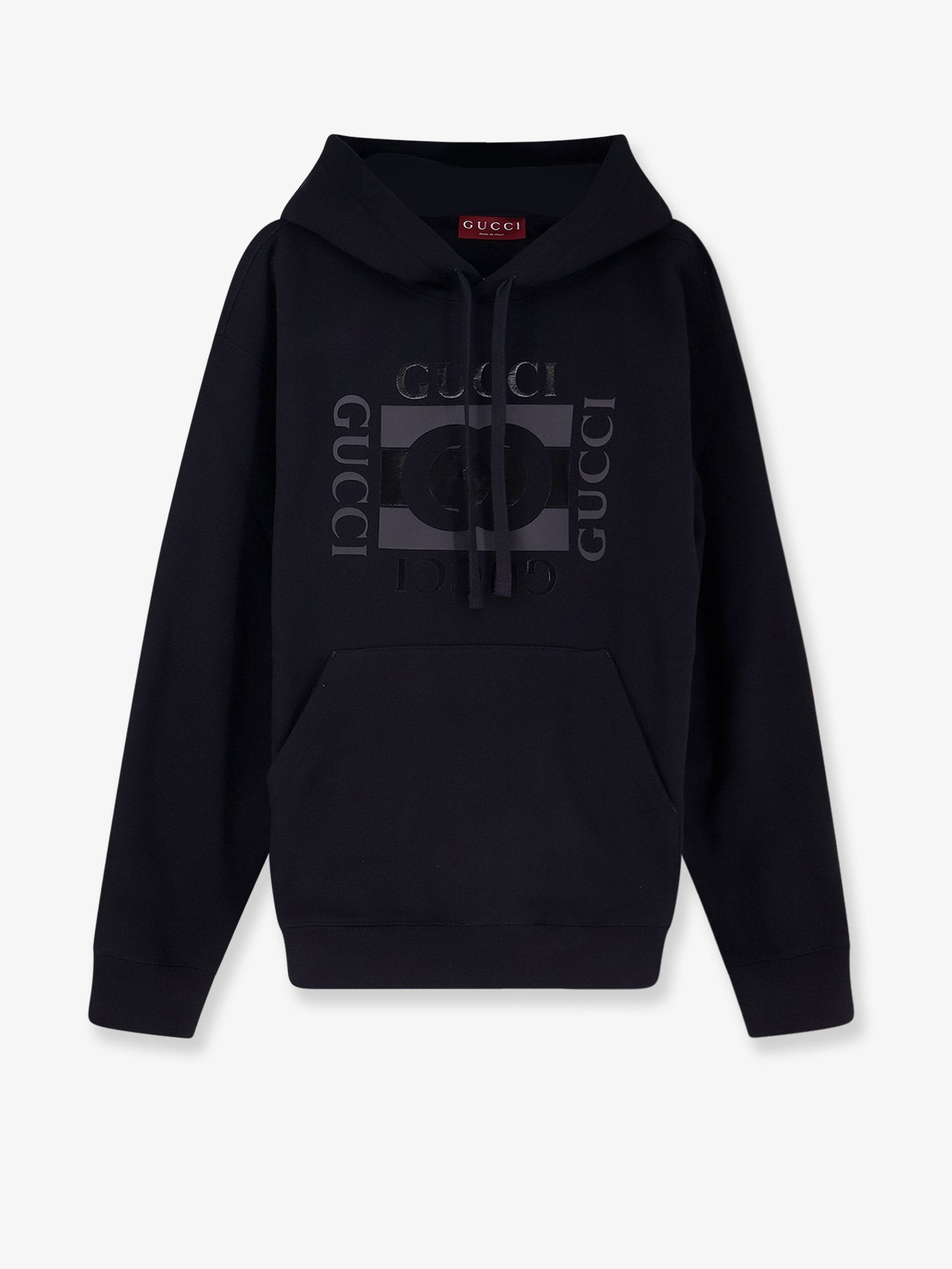 Explore the authentic Gucci men's Cotton sweatshirt with GG Incrocio print in BLACK MC