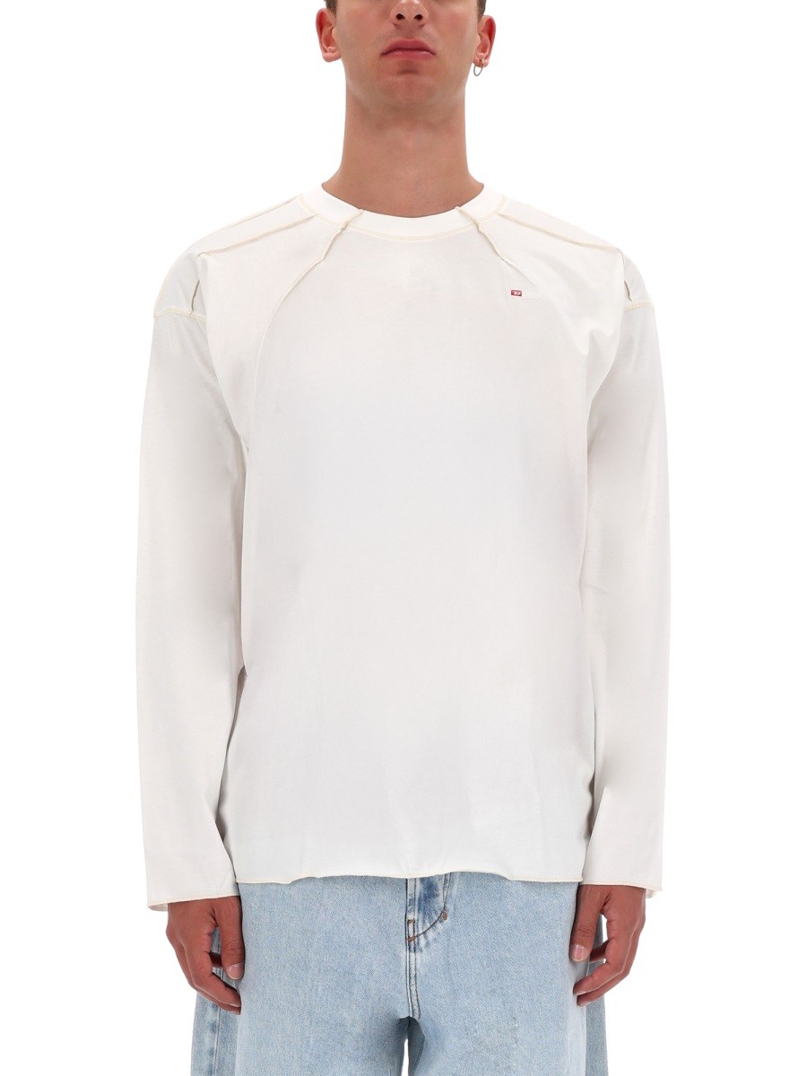 Discover the authentic Diesel men's COTTON T-SHIRT in White
