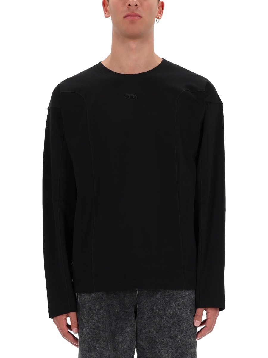 Discover the authentic Diesel men's COTTON T-SHIRT in Black