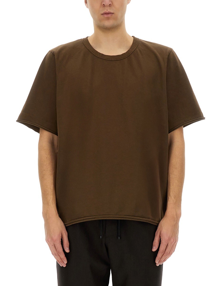 Discover the authentic UMA WANG men's COTTON T-SHIRT in Brown