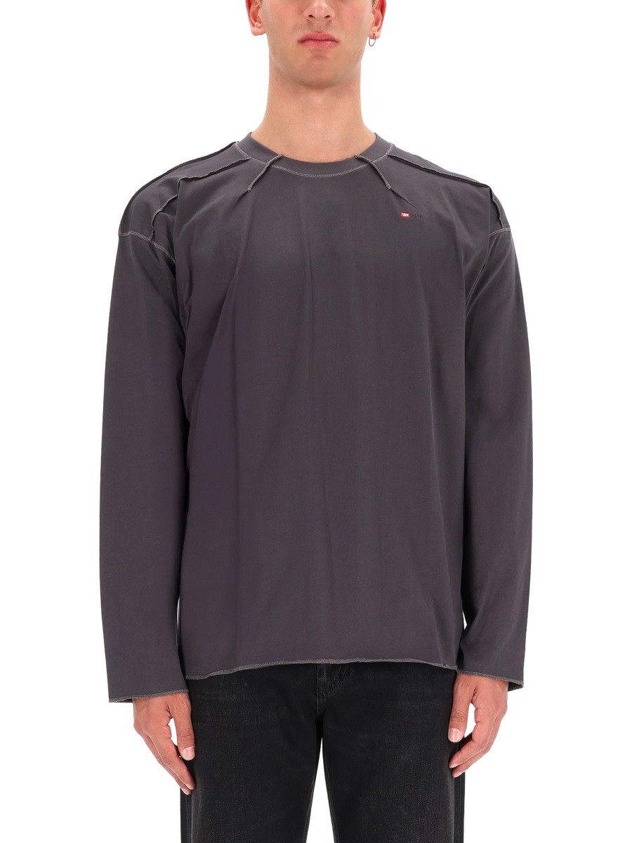 Discover the authentic Diesel men's COTTON T-SHIRT in Grey