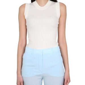 Discover the authentic Max Mara women's COTTON TANK TOP in White