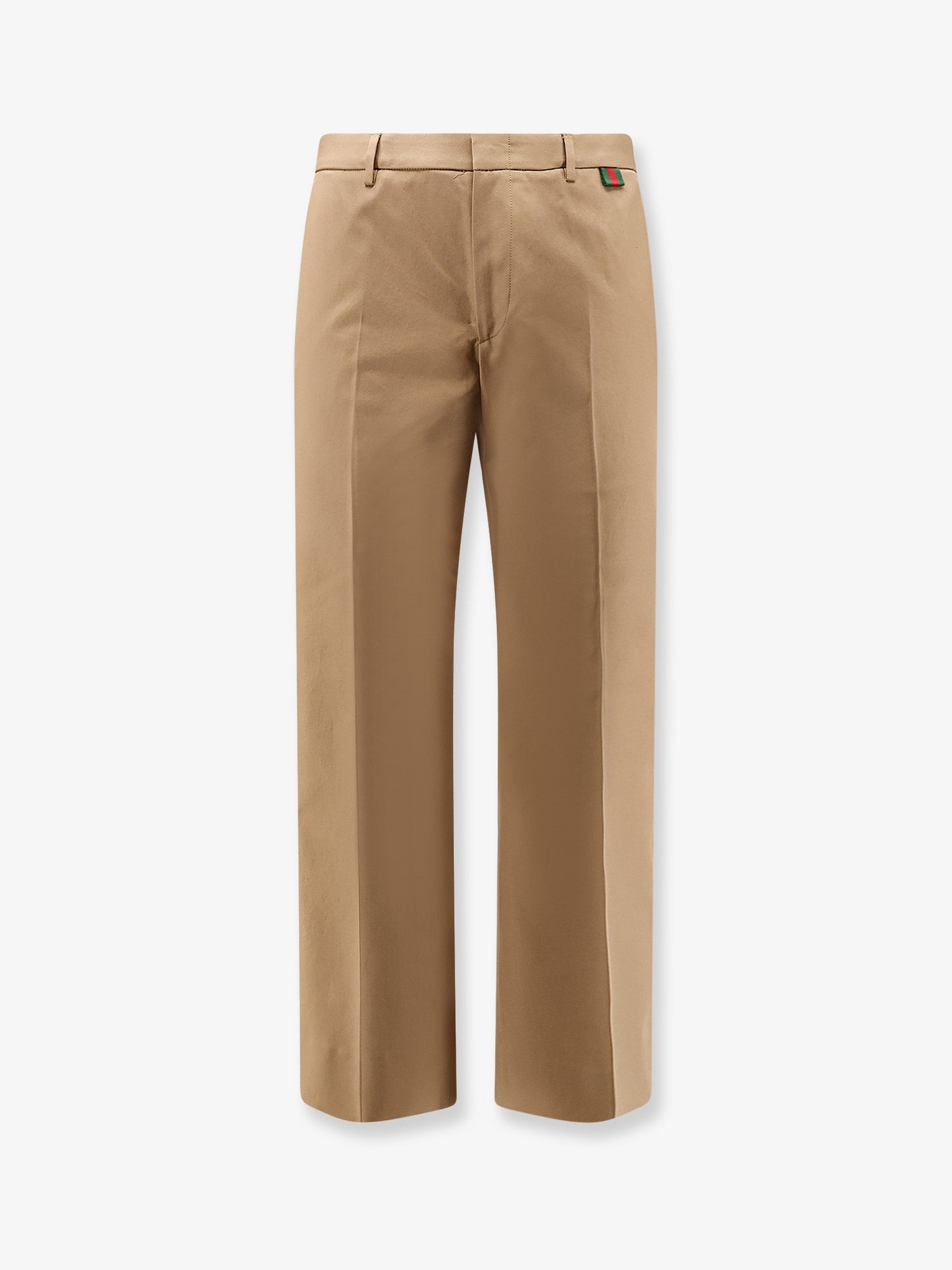 Discover the authentic Gucci men's Web loop pants in beige