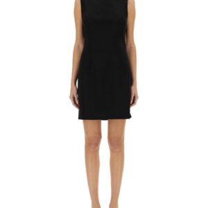 Discover the authentic Givenchy women's CREPE AND SATIN DRESS in Black