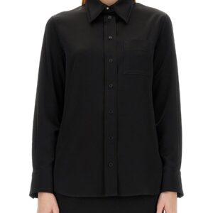 Refresh your wardrobe with the Lanvin women's CREPE DE CHINE SHIRT in Black