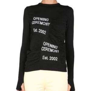 Explore the authentic OPENING CEREMONY women's CREW NECK SWEATER in Black
