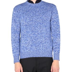 Discover the authentic Ballantyne men's CREW NECK SWEATER in Azure