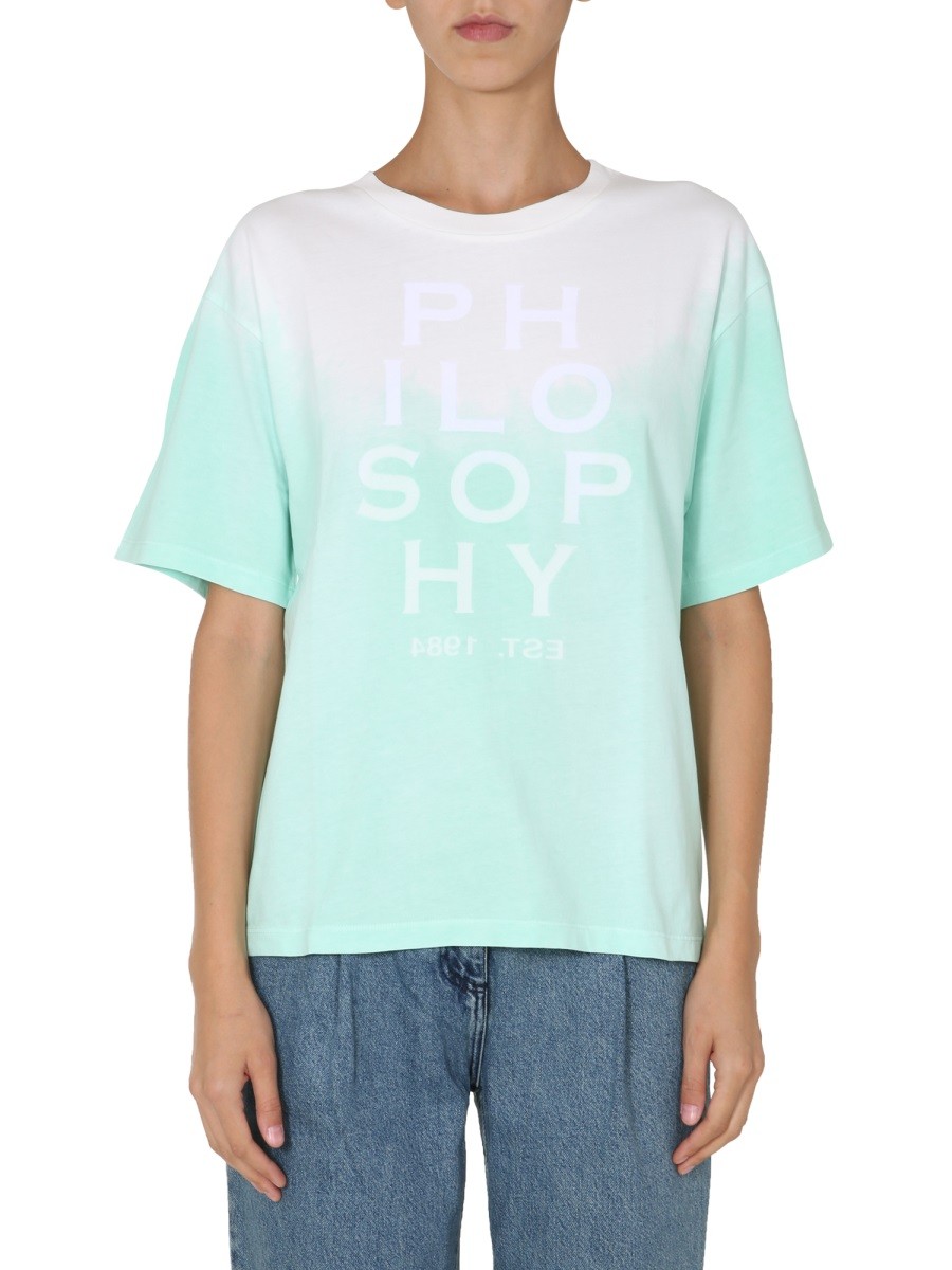 Explore the authentic Philosophy Di Lorenzo Serafini women's CREW NECK T-SHIRT in GREEN