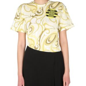 Discover the authentic RAF SIMONS women's CREW NECK T-SHIRT in Yellow