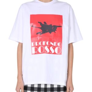 Discover the authentic msgm women's CREW NECK T-SHIRT in White
