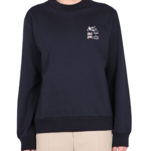 Refresh your wardrobe with the Etro men's CREWNECK SWEATSHIRT in Blue