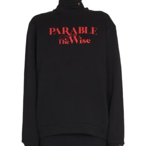 Refresh your wardrobe with the RAF SIMONS women's CREWNECK SWEATSHIRT in Black