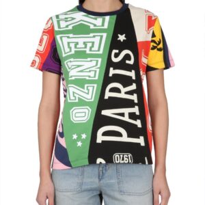 Refresh your wardrobe with the Kenzo women's CREWNECK T-SHIRT in MULTICOLOUR