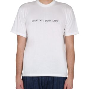 Discover the authentic SUNNEI men's CREWNECK T-SHIRT in White