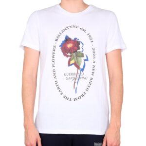 Elevate your look with the Ballantyne men's CREWNECK T-SHIRT in White