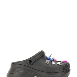 Refresh your wardrobe with the Balenciaga women's "CROCS JIBBITZ" SABOT in Black