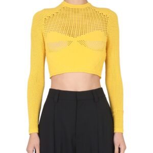 Refresh your wardrobe with the AMBUSH women's CROP SHIRT in Yellow