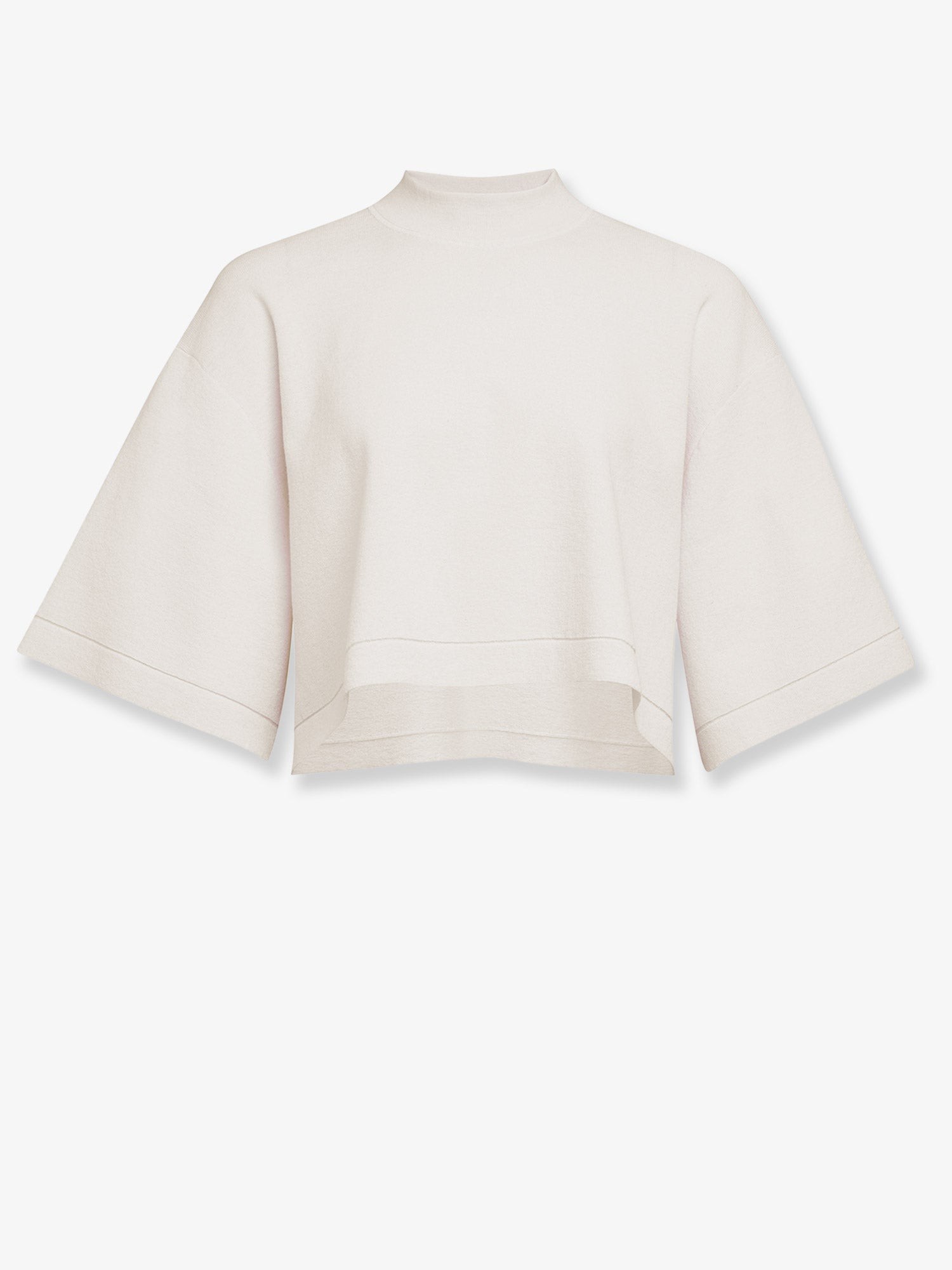 Discover the authentic ALAIA women's Cropped cotton blend top in blanc