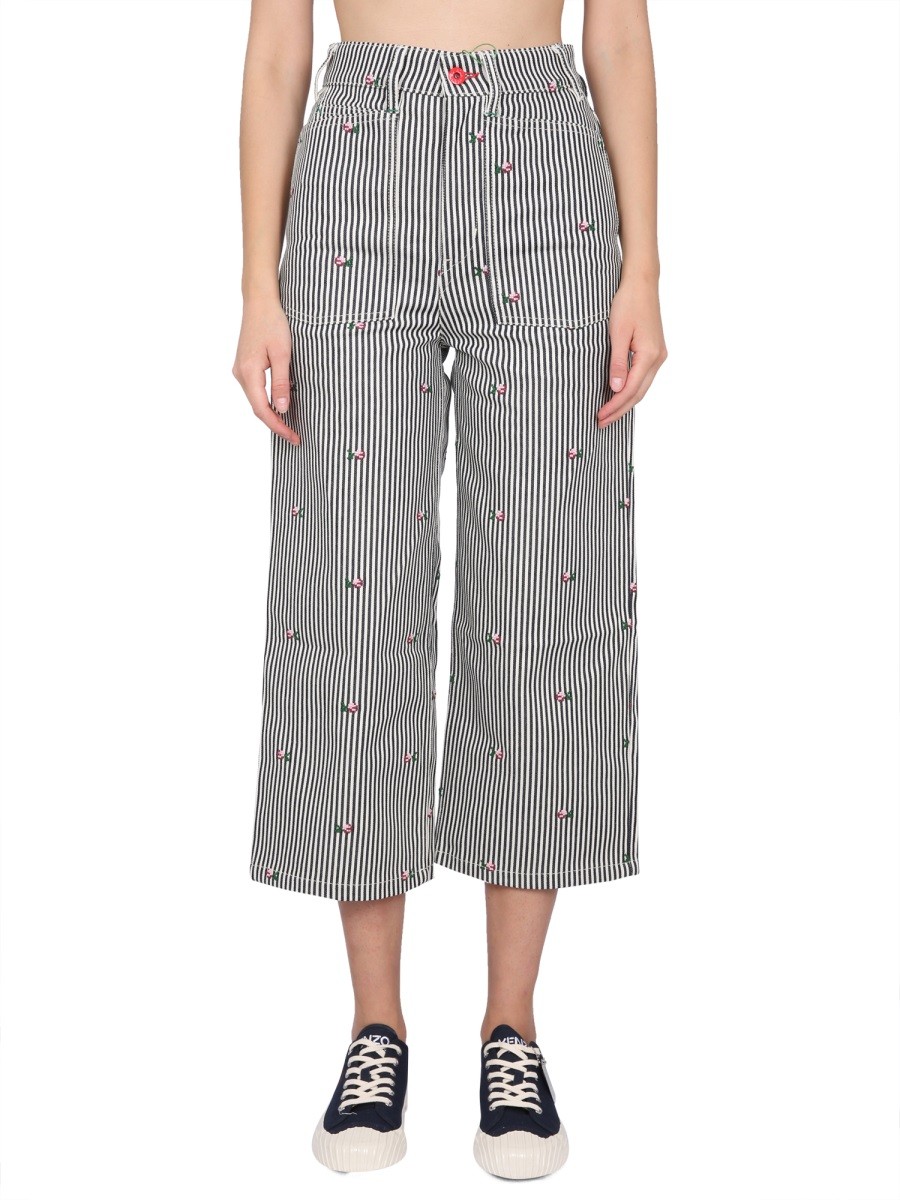 Discover the authentic Kenzo women's CROPPED FIT JEANS in DENIM