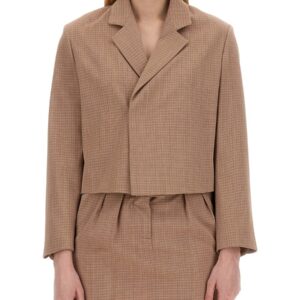 Discover the authentic ALYSI women's CROPPED JACKET in Brown