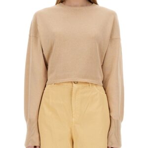 Discover the authentic ALYSI women's "CROPPED" SHIRT in Nude