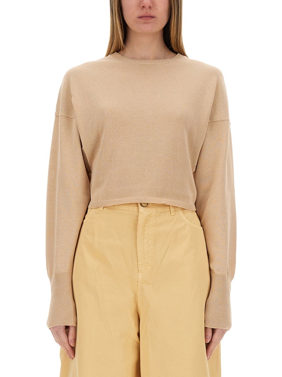Discover the authentic ALYSI women's "CROPPED" SHIRT in Nude