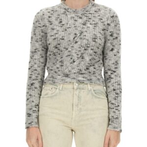 Discover the authentic MOSCHINO JEANS women's CROPPED SHIRT in Grey