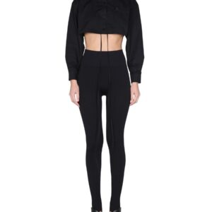 Discover the authentic ANDREADAMO women's CROPPED SHIRT in Black