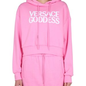 Discover the authentic Versace women's CROPPED SWEATSHIRT in Pink