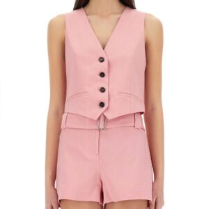 Discover the authentic msgm women's CROPPED VEST in Pink