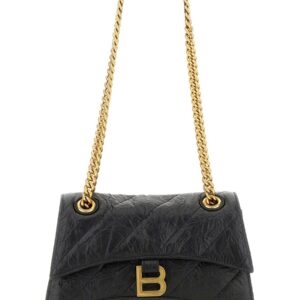 Refresh your wardrobe with the Balenciaga women's CRUSH SMALL BAG in Black