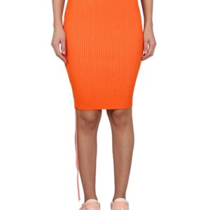 Refresh your wardrobe with the Off-white women's CUT-OUT SKIRT in orange