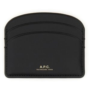 Refresh your wardrobe with the A.P.C. women's DEMI LUNE CARD HOLDER in Black