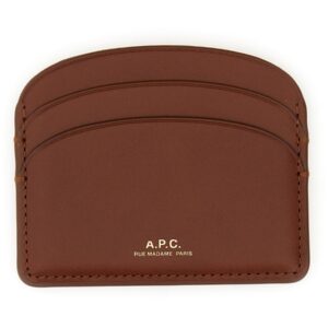 Refresh your wardrobe with the A.P.C. women's DEMI LUNE CARD HOLDER in BUFF