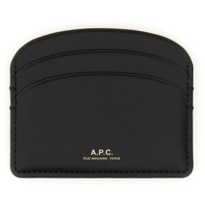 Refresh your wardrobe with the A.P.C. women's DEMI LUNE CARD HOLDER in Black