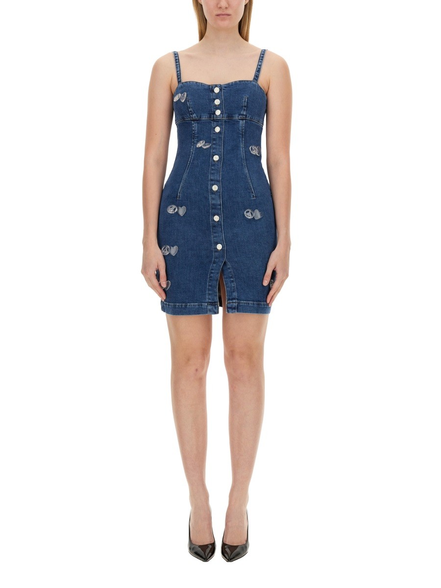 Refresh your wardrobe with the MOSCHINO JEANS women's DENIM DRESS in DENIM