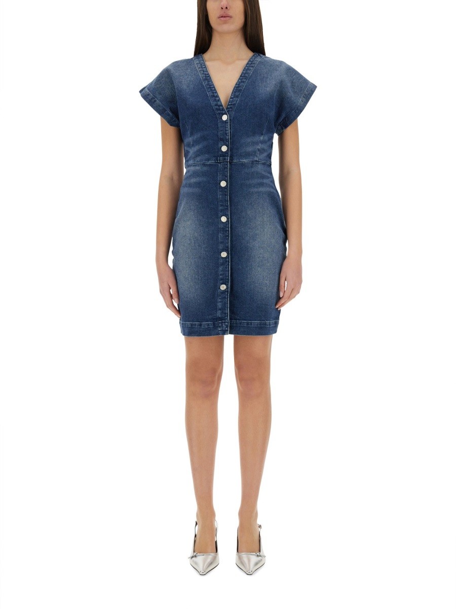 Refresh your wardrobe with the MOSCHINO JEANS women's DENIM DRESS in DENIM